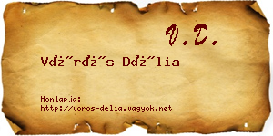 Vörös Délia névjegykártya